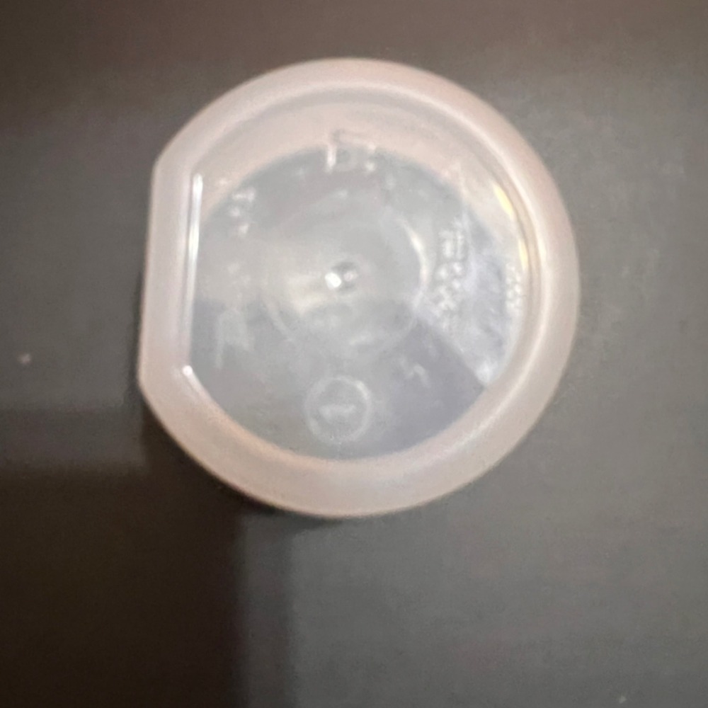 Tupperware 200ml Small Round Container Black Lid 1607-12 Clear Good Vintage - Picture 3 of 4